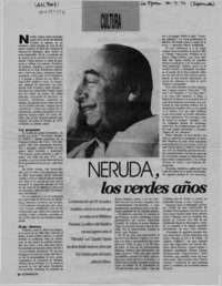 Neruda, los verdes años  [artículo].