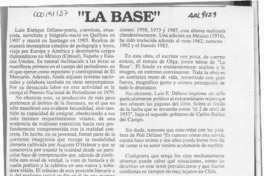 "La base"  [artículo] Luis E. Aguilera.
