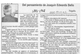 Del pensamiento de Joaquín Edwards Bello  [artículo] Rogaflo.