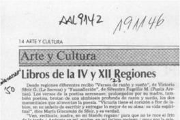 Libros de la IV y XII Regiones  [artículo] Pedro Mardones Barrientos.