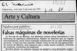 Falsas máquinas de novelerías  [artículo] Marcelo Novoa.