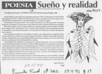 Sueño y realidad  [artículo] Paz Molina.