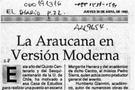 La Araucana en versión moderna  [artículo].