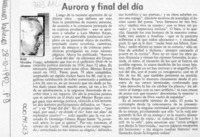 Aurora y final del día  [artículo] Raúl Morales Alvarez.