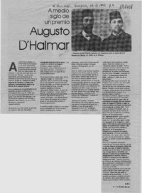 Augusto D'Halmar  [artículo] S. R. F.