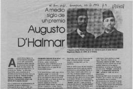 Augusto D'Halmar  [artículo] S. R. F.