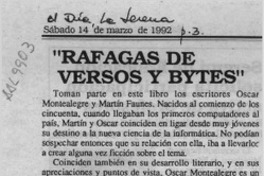 "Ráfagas de versos y bytes"  [artículo] Luis E. Aguilera.