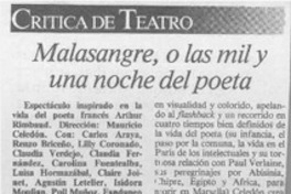 Malasangre, o las mil y una noches del poeta  [artículo] Luisa Ulibarri.