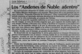 Los "Andenes de Ñuble adentro"  [artículo] Alberto Arraño.