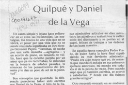 Quilpué y Daniel de la Vega  [artículo] Lautaro Robles.