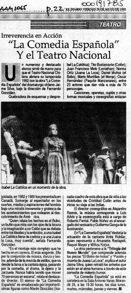 "La Comedia española" y el teatro nacional  [artículo].