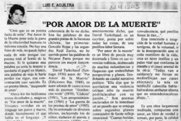"Por amor de la muerte"  [artículo] Luis E. Aguilera.