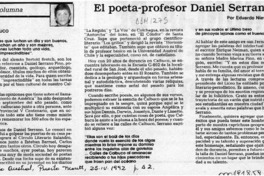 El poeta-profesor Daniel Serrano  [artículo] Eduardo Nievas.
