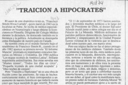 "Traición a Hipócrates"  [artículo] Luis E. Aguilera.