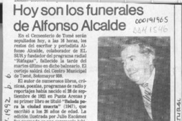Hoy son los funerales de Alfonso Alcalde  [artículo].