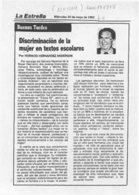 Discriminación de la mujer en textos escolares  [artículo] Horacio Hernández Anderson.
