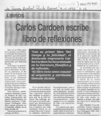 Carlos Cardoen escribe libro de reflexiones  [artículo].