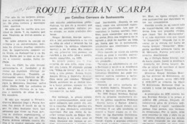 Roque Esteban Scarpa  [artículo] Catalina Carrasco de Bustamante.