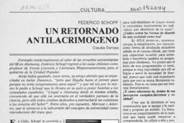 Un retornado antilacrimógeno  [artículo] Claudia Donoso.