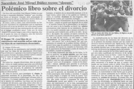 Polémico libro sobre el divorcio  [artículo].