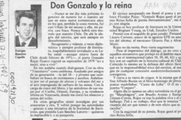 Don Gonzalo y la reina  [artículo] Enrique Ramírez Capello.