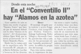 En el "Conventillo II" hay "Alamos en la azotea"  [artículo].