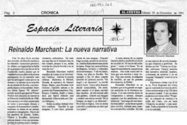 Reinaldo Marchant, la nueva narrativa  [artículo].