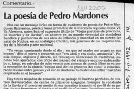 La poesía de Pedro Mardones  [artículo] Carlos Ruiz Zaldívar.