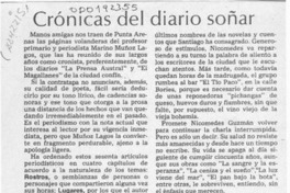 Crónicas del diario soñar  [artículo] Hugo Rolando Cortés.