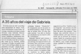 A 35 años del viaje de Gabriela  [artículo] Héctor Edo. Espinoza Viveros.
