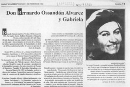Don Bernardo Ossandón Alvarez y Gabriela  [artículo] Oriel Alvarez Gómez.