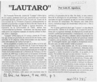 "Lautaro"  [artículo] Luis E. Aguilera.