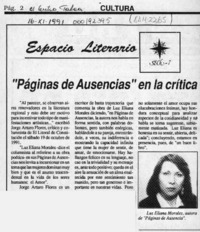 "Páginas de ausencia" en la crítica  [artículo].