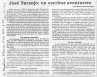 José Naranjo, un escritor aventurero  [artículo] Marino Muñoz Lagos.
