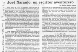 José Naranjo, un escritor aventurero  [artículo] Marino Muñoz Lagos.