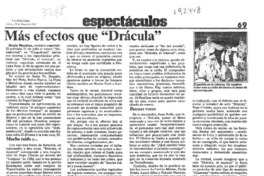 Más efectos que "Drácula"  [artículo] Italo Passalacqua C.