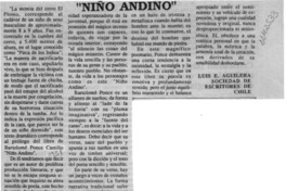 "Niño andino"  [artículo] Luis E. Aguilera.