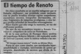 El tiempo de Renato  [artículo] Rodolfo Gambetti.