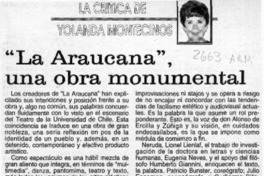 "La Araucana", una obra monumental  [artículo] Yolanda Montecinos.
