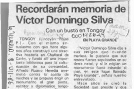 Recordarán memoria de Víctor Domingo Silva  [artículo] Lincoyán Rojas P.
