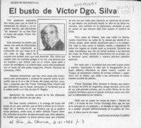 El busto de Víctor Dgo. Silva  [artículo] Gustavo Rivera Flores.