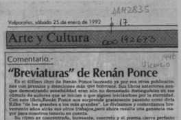 "Breviaturas" de Renán Ponce  [artículo] Carlos León Pezoa.