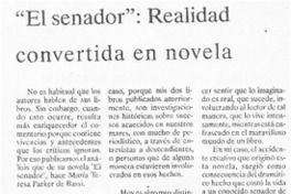 "El Senador", realidad convertida en novela  [artículo].