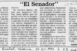 "El senador"  [artículo] Adolfo Schwarzenberg.