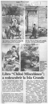 Libro "Chiloé misceláneo" a redescubrir la Isla Grande  [artículo].