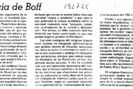 Renuncia de Boff  [artículo].