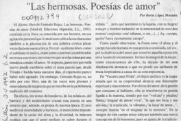 "Las hermosas, poesías de amor"  [artículo] Berta López Morales.