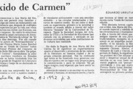 "Oxido de Carmen"  [artículo] Eduardo Urrutia Gómez.