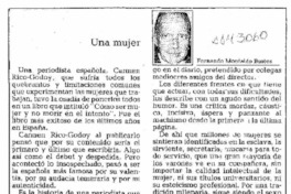 Una mujer  [artículo] Fernando Montaldo Bustos.