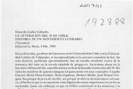 La generación del 50 en Chile, historia de un movimiento literario